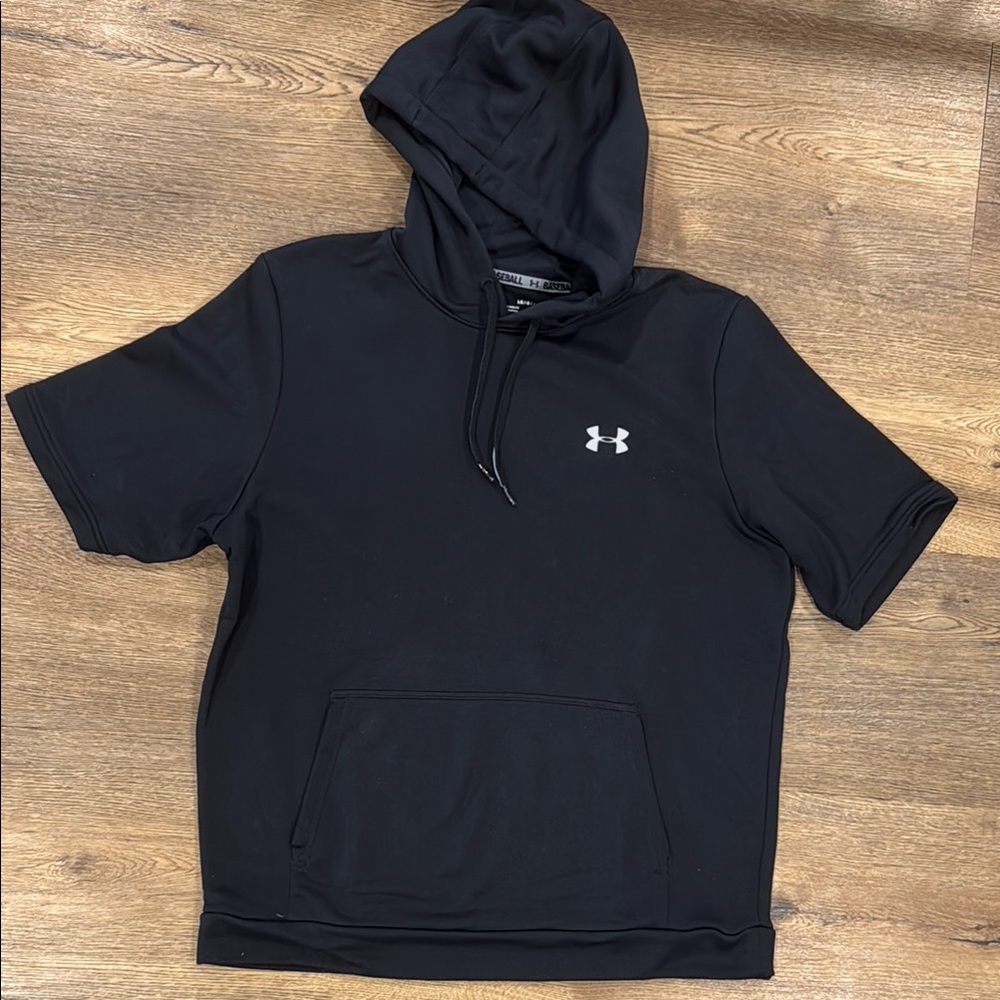 Under Armour Black Short-Sleeve Hoodie